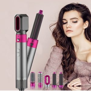 Electric Hair Dryer 5 In 1 Hair Comb Negative Ion Straightener Brush Blow Dryer Air Wrap