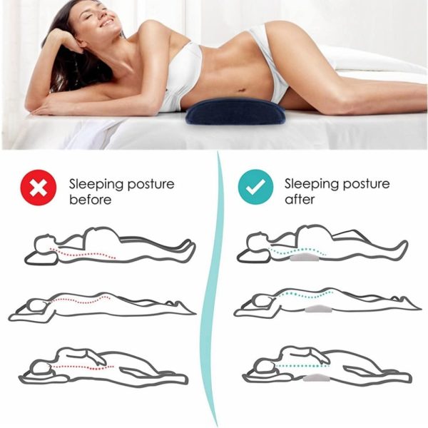 Memory Foam Sleeping Pillow for Lower Back Pain Orthopedic Lumbar Support Cushion Side Sleepers Pregnancy Maternity 5