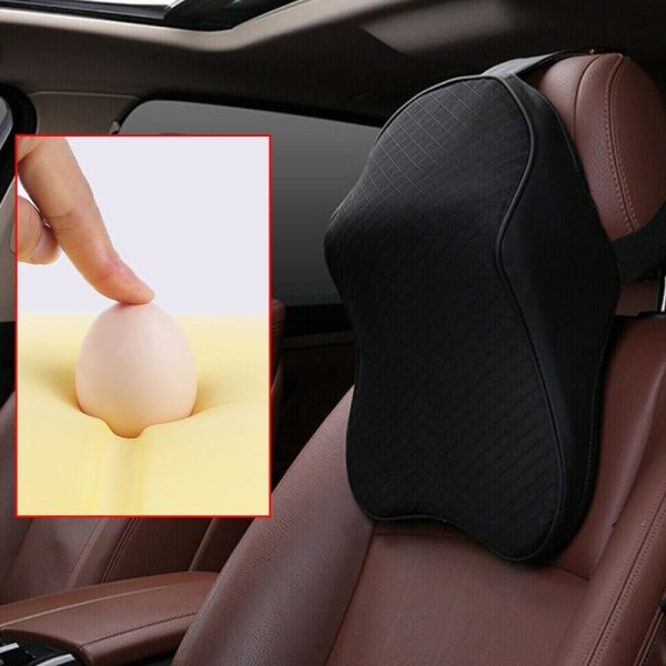 Car Seat Headrest Pad 3D Memory Foam Pillow Head Neck Pain Relief Travel Neck Support Breathable 4