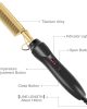 Leeons Black Hot Comb Hair Straightener Flat Iron Electric Hot Heating Comb Wet And Dry Hair 3