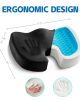 Gel Memory Foam U shaped Seat Cushion Massage Car Office Chair for Long Sitting Coccyx Back 4