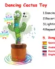 Rechargeable Dancer Cactus Glowing Dancing Captus USB Record Swing Fish Repeat Talking Dance Cactus Spanish Parlanchin