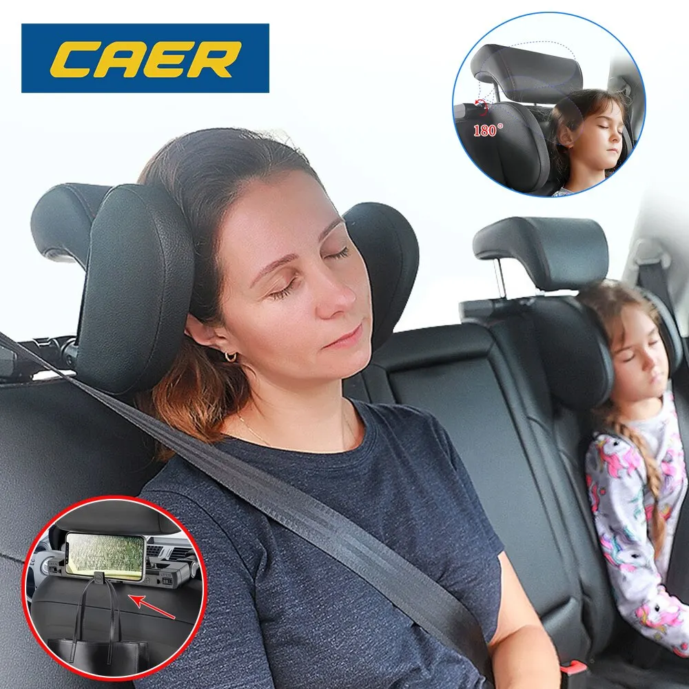 Kid's Car Travel Pillow: Adjustable Car Headrest Pillow For Adults