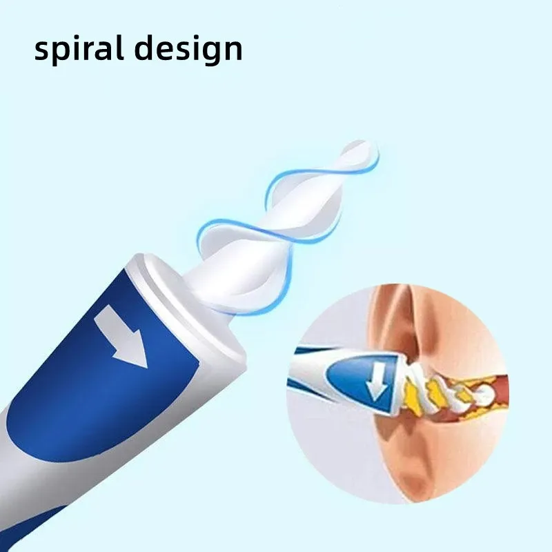 Ear Wax Removal Tool, Smart Spiral Swab Q Grips Ear Cleaning, Earpicks Soft  Silicone Remover Tool + 16 Replacements