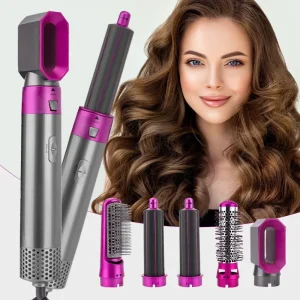 5 In 1 Quality Hairdryer Comb Hot Air Comb For Curling And Straightening Hair Automatic Straight