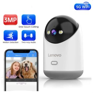 lenovo dual lens baby monitor: 4k ptz, color night vision, wifi